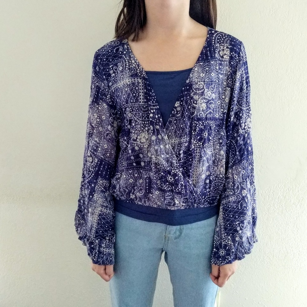 The Revival Lani California bandana v neck crop